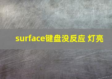 surface键盘没反应 灯亮